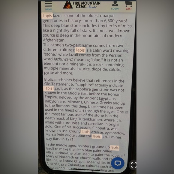 sterling silver pendant lapis lazuli India artisan - Picture 4 of 7